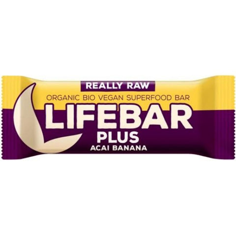 Comprar online LIFEBAR PLUS BANANA Y ACAI BIO 47 gr de LIFEFOOD. Imagen 1