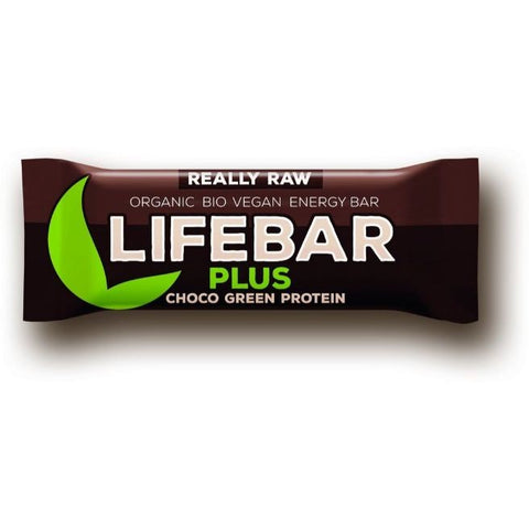 Comprar online LIFEBAR PLUS CHOCOLATE CON PROTEINA VERDE BIO 47 g de LIFEFOOD. Imagen 1