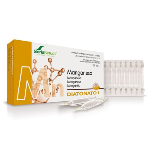 Comprar online DIATONATO 1 MANGANESO 28 Ampollas x 2 ml de SORIA. Imagen 1