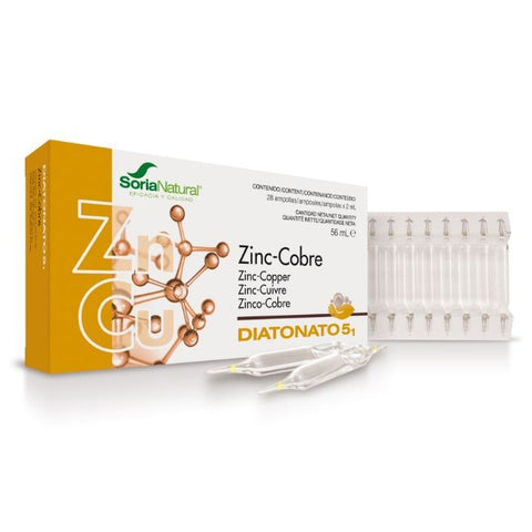 Comprar online DIATONATO 5/1 ZINC/COBRE 28 Ampollas x 2 ml de SORIA. Imagen 1