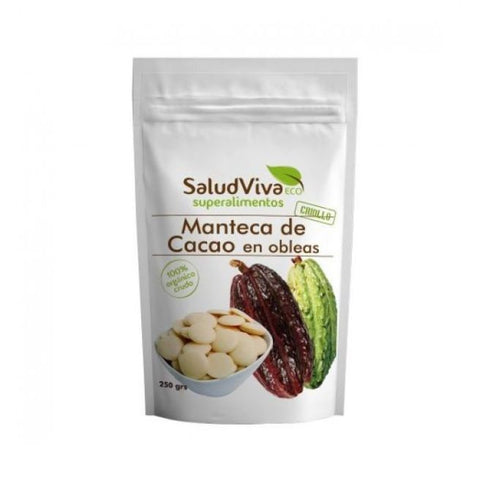 Comprar online MANTECA DE CACAO EN OBLEAS 250 GRS. ECO de SALUD VIVA. Imagen 1
