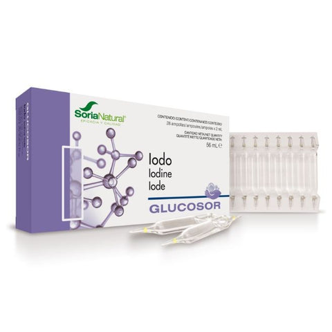 Comprar online GLUCOSOR IODO 28 Ampollas x 2 ml de SORIA. Imagen 1