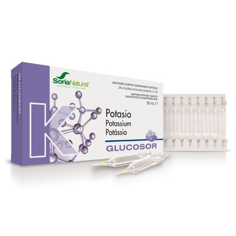 Comprar online GLUCOSOR POTASIO 28 Ampollas x 2 ml de SORIA. Imagen 1