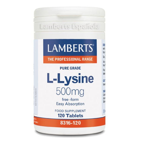 Comprar online L-LISINA 500 mg 120 Tabletas de LAMBERTS. Imagen 1