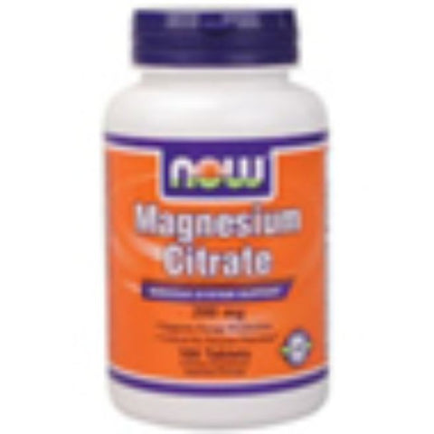 Comprar online MAGNESIO CITRATO 200 mg 100 Tabletas de NOW. Imagen 1