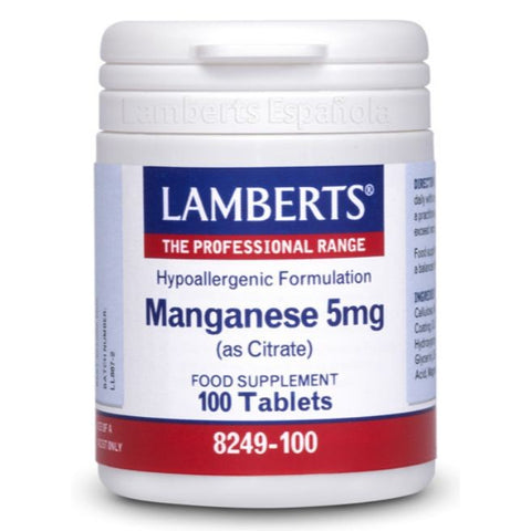 Comprar online MANGANESO COMO CITRATO 5 mg 100 Tabs de LAMBERTS. Imagen 1
