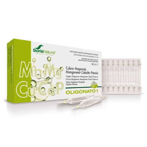 Comprar online OLIGONATO 1 CU/MG/MN/K/CO 28 Ampollas x 2 ml de SORIA. Imagen 1