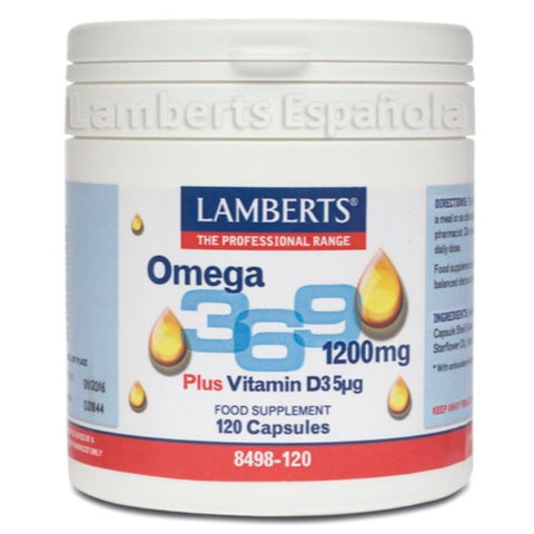 Comprar online OMEGA 3,6,9 1200MG MAS VITAMINA D3 5ÁG 120cap de LAMBERTS. Imagen 1