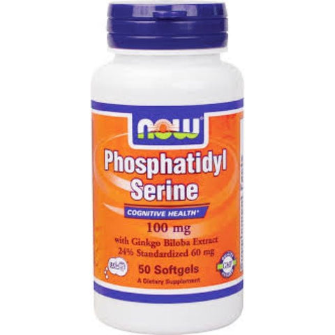 Comprar online PHOS SERINE 100mg+GINKG 50 Per de NOW. Imagen 1