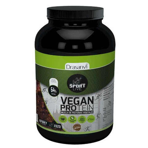 Comprar online PROTEINA VEGETAL SABOR BROWNIE 600 gr SPORT LIVE de DRASANVI. Imagen 1