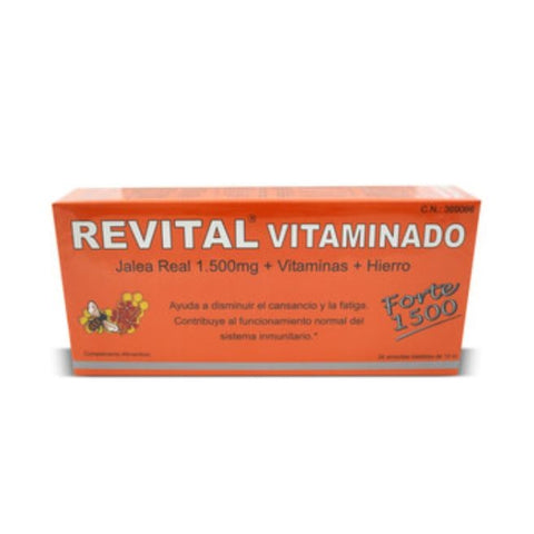 Comprar online REVITAL VITAMINADO FORTE 10 ml x 20 Amps de PHARMA OTC. Imagen 1