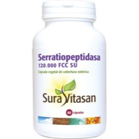 Comprar online SERRATIOPEPTIDASA 120.000 FCC SU 60 CAP de SURA VITASAN. Imagen 1