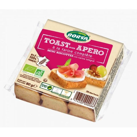 Comprar online MINI BISCOTTE CON HARINA INTEGRAL 80 g de BORSA. Imagen 1