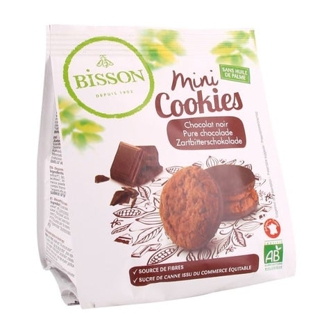 Comprar online MINI COOKIES CHOCOLATE NEGRO 120 g de BISSON. Imagen 1