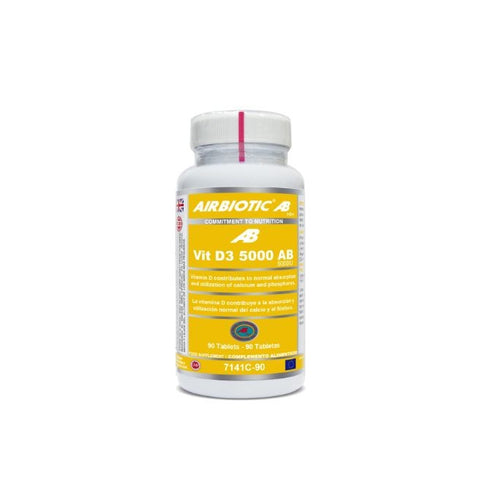 Comprar online VIT D3 AB 5000 UI Como D3 o Colecalciferol 90 tab de AIRBIOTIC. Imagen 1