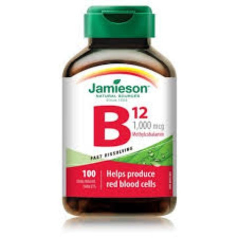 Comprar online VITAMINA B12 (METILCOBALAMINA) 1000MCG 100 Tableta de JAMIESON. Imagen 1