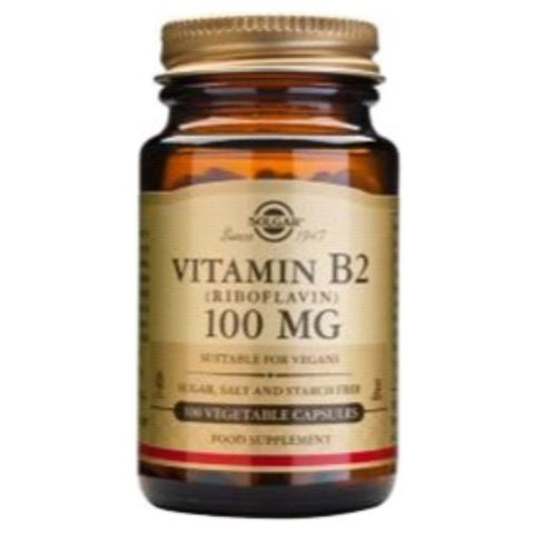 Comprar online VITAMINA B2 RIBOFLAVINA 100 mg 100 Vcaps de SOLGAR. Imagen 1