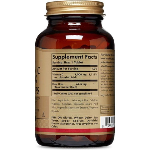 Comprar online VITAMINA C 1000 mg 100 Comp CON ROSE HIPS de SOLGAR. Imagen 1