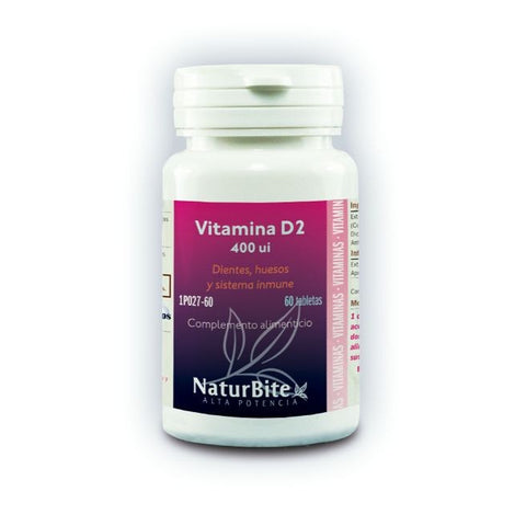 Comprar online VITAMINA D2 400 UI 60 Tab de NATURBITE. Imagen 1