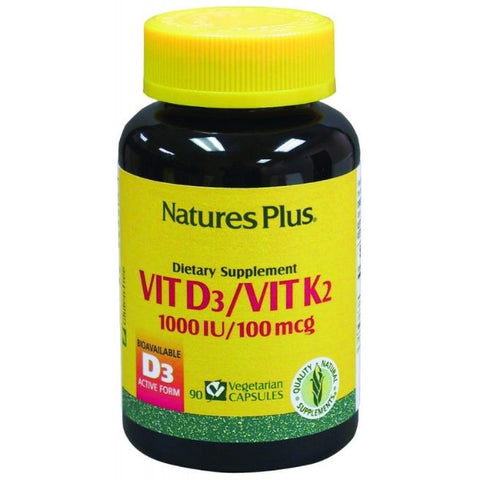 Comprar online VITAMINA D3 / VITAMINA K2 90 Cap de NATURES PLUS. Imagen 1