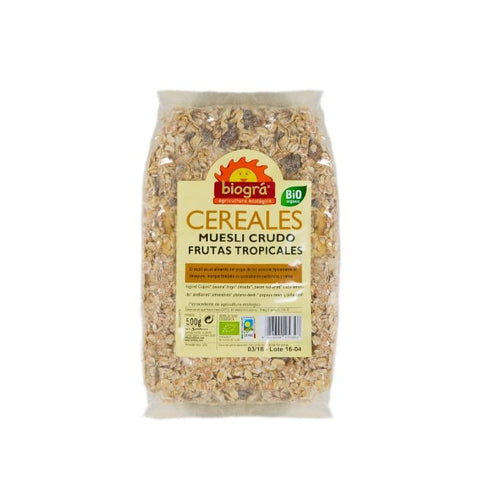 Comprar online MUESLI CRUDO CON FRUTAS TROPICALES BIOGRA BIO de BIOGRÁ (SORRIBAS). Imagen 1
