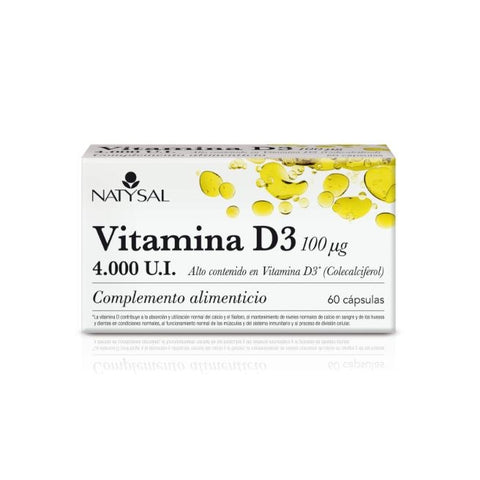 Comprar online VITAMINA D3 60 CAPSULAS de NATYSAL. Imagen 1