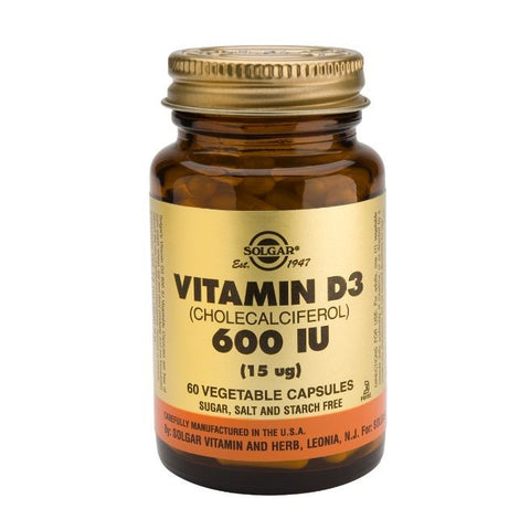 Comprar online VITAMINA D3 600UI 15 mcg 60 Vcaps de SOLGAR. Imagen 1
