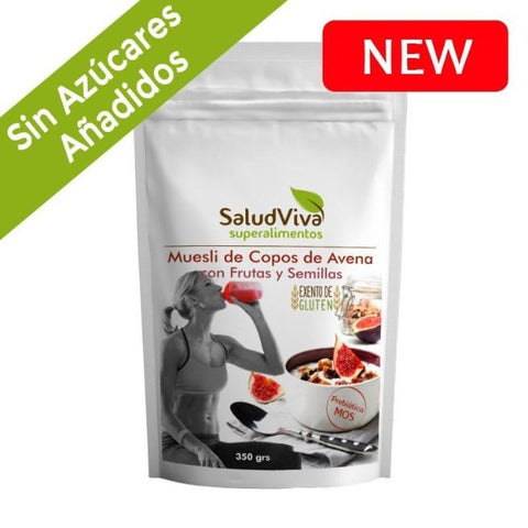 Comprar online MUESLI DE COPOS DE AVENA CON FRUTA 350G de SALUD VIVA. Imagen 1