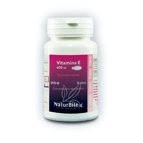 Comprar online VITAMINA E 400 UI (NATURAL) 60 Tabletas de NATURBITE. Imagen 1