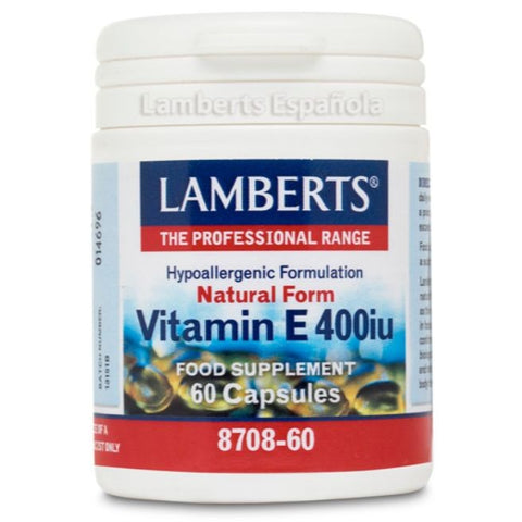 Comprar online VITAMINA E 400 UI 60 Caps de LAMBERTS. Imagen 1