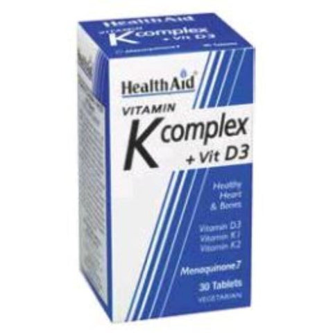 Comprar online VITAMINA K COMPLEX+VITAMINA D3 30 Comp de HEALTH AID. Imagen 1