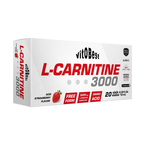Comprar online L-CARNITINE 3000 20 VIALES 10 ML FRESA de VIT.O.BEST. Imagen 1