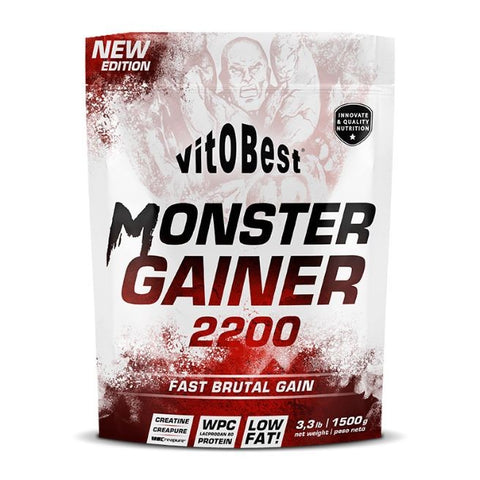 Comprar online MONSTER GAINER 2200 1,5 Kg CHOCOLATE de VIT.O.BEST. Imagen 1
