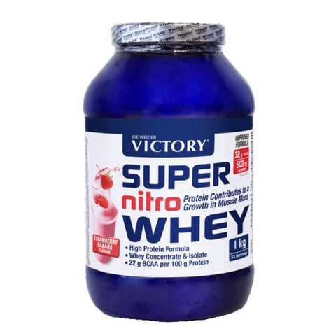 Comprar online SUPER NITRO WHEY FRESA-BANANA 1 KG de VICTORY. Imagen 1