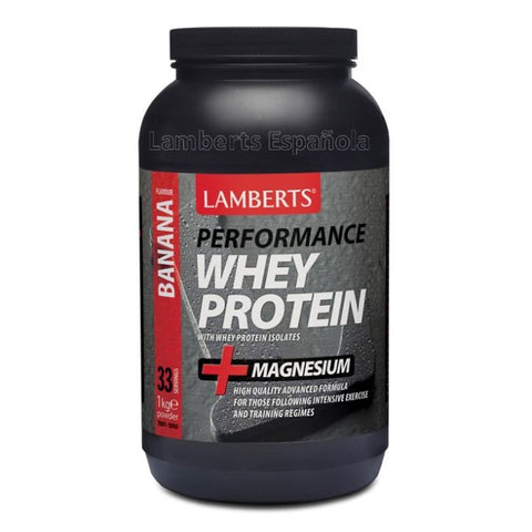 Comprar online WHEY PROTEIN-SABOR A PLATANO 1000g de LAMBERTS. Imagen 1