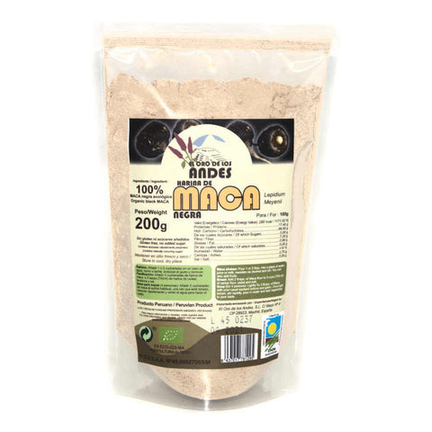 Comprar online HARINA DE MACA NEGRA 100% 200G de ORO DE LOS ANDES. Imagen 1