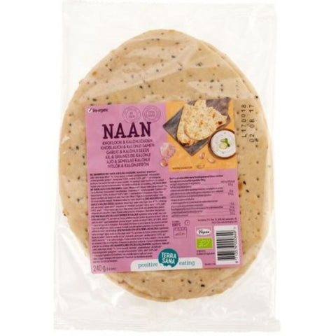 Comprar online PAN NAAN CON AJO & SEMILLAS KALONJI 240 g de TERRASANA. Imagen 1