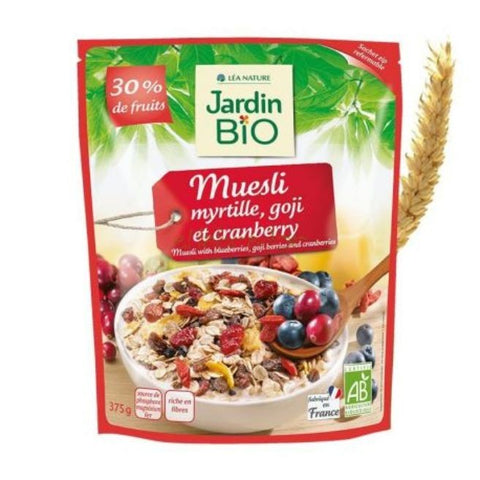 Comprar online MUESLI SUPERFRUITS SIN AZUCAR AÑADIDA 375G de JARDIN BIO. Imagen 1