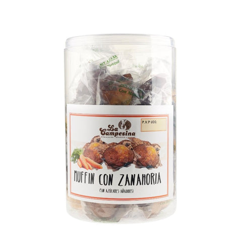 Comprar online CILINDRO MUFFINS ZANAHORIA S/A 16 UDS 65g de CAMPESINA. Imagen 1