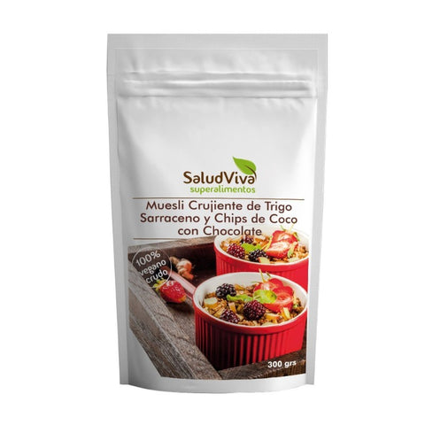 Comprar online MUESLI CRUJIENTE TRIGO SARRAC Y CHOCOLATE 300 G de SALUD VIVA. Imagen 1