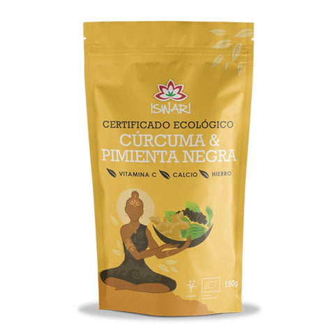 Comprar online CURCUMA & PIMIENTA NEGRA BIO 150 GRAMOS de ISWARI. Imagen 1