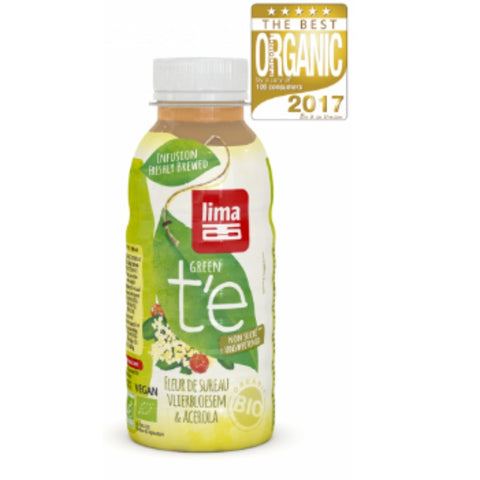 Comprar online TE VERDE CON FLOR DE SAUCO Y ACEROLA 330ML BIO de LIMA. Imagen 1