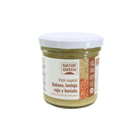 Comprar online NATPATE DE QUINOA CON LENTEJA ROJA BONIATO BIO 130 de NATURGREEN. Imagen 1