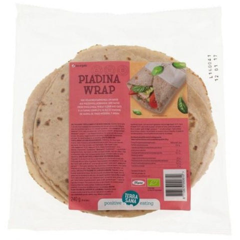 Comprar online PIADINA WRAP DE HARINA DE ESPELTA Y AVENA 240 g de TERRASANA. Imagen 1