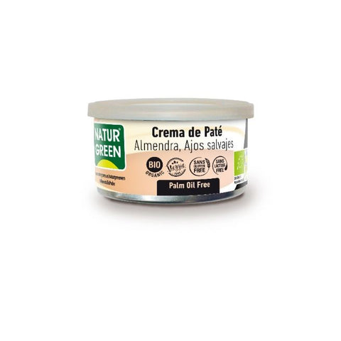 Comprar online NATURGREEN CREMA PATE ALMENDRA AJOS SALVAJES 130 g de NATURGREEN. Imagen 1