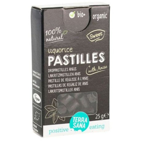 Comprar online PASTILLAS DE REGALIZ CON ANIS 25 g de TERRASANA. Imagen 1