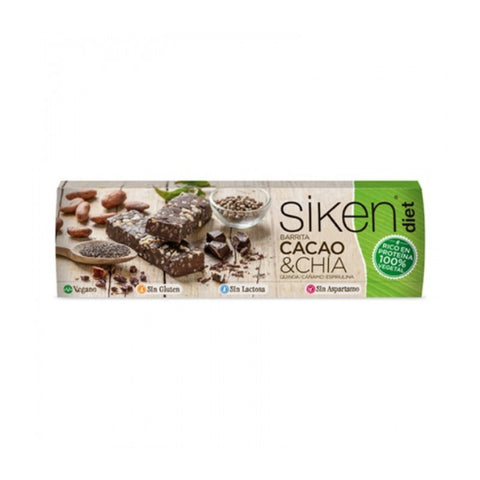 Comprar online SIKENDIET PROT VEGETAL BARRITA CACAO & CHIA 24X36G de SIKENDIET. Imagen 1