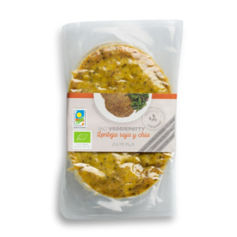 Comprar online BURGUER VEGETAL MAXI LENTEJA ROJA Y CHIA BIO 600gr de AHIMSA. Imagen 1