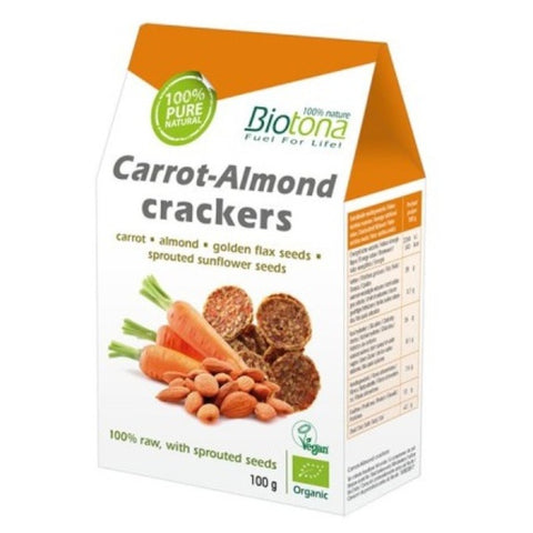 Comprar online GALLETA DE ZANAHORIA Y ALMENDRAS 100G de BIOTONA. Imagen 1