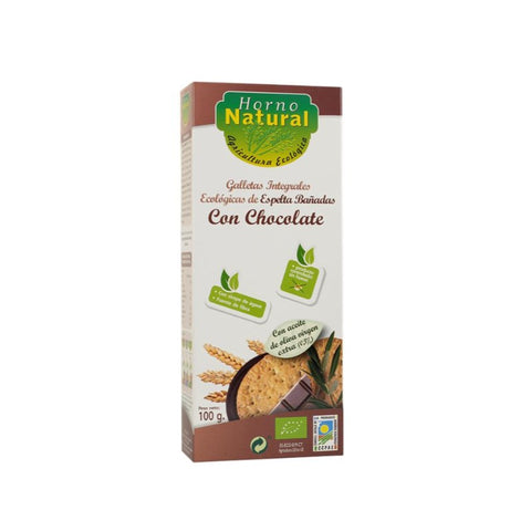 Comprar online GALLETA ESPELTA CHOCOLATE ECO 100 GR de HORNO NATURAL. Imagen 1